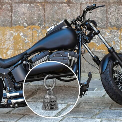 Motorcycle Bells for Biker Good Luck Riding Bells Guardian Biker Bells with Hanger Motorcycle Accessory or Keychain for Luck (Ride Safe, I Still Need You) in Saudi Arabia
