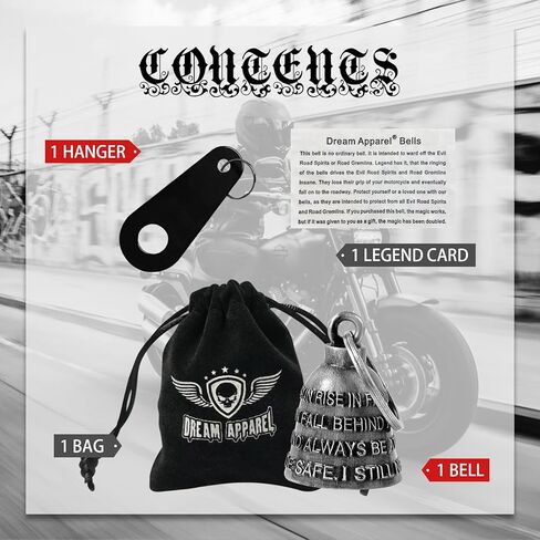 Motorcycle Bells for Biker Good Luck Riding Bells Guardian Biker Bells with Hanger Motorcycle Accessory or Keychain for Luck (Ride Safe, I Still Need You) in Saudi Arabia