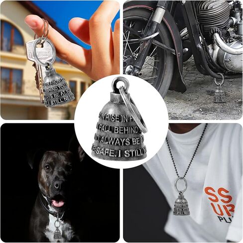 Motorcycle Bells for Biker Good Luck Riding Bells Guardian Biker Bells with Hanger Motorcycle Accessory or Keychain for Luck (Ride Safe, I Still Need You) in Saudi Arabia
