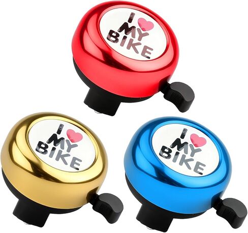 Bike Bell, Classic Nostalgic Bell, Loud Sound, Bicycle Accessories, Kids Bike Bell and Balance Car Bell, Adult Bicycle Bell,Red/Yellow/Blue - 3 Colors in Saudi Arabia