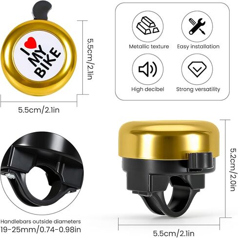 Bike Bell, Classic Nostalgic Bell, Loud Sound, Bicycle Accessories, Kids Bike Bell and Balance Car Bell, Adult Bicycle Bell,Red/Yellow/Blue - 3 Colors in Saudi Arabia