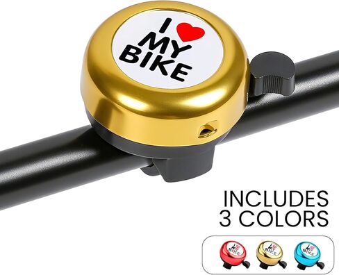 Bike Bell, Classic Nostalgic Bell, Loud Sound, Bicycle Accessories, Kids Bike Bell and Balance Car Bell, Adult Bicycle Bell,Red/Yellow/Blue - 3 Colors in Saudi Arabia