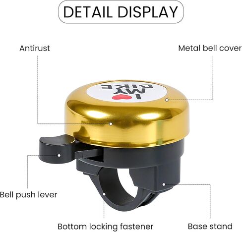 Bike Bell, Classic Nostalgic Bell, Loud Sound, Bicycle Accessories, Kids Bike Bell and Balance Car Bell, Adult Bicycle Bell,Red/Yellow/Blue - 3 Colors in Saudi Arabia