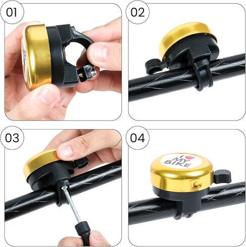 Bike Bell, Classic Nostalgic Bell, Loud Sound, Bicycle Accessories, Kids Bike Bell and Balance Car Bell, Adult Bicycle Bell,Red/Yellow/Blue - 3 Colors in Saudi Arabia