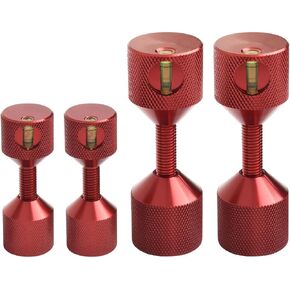 Aluminium Flange Two Hole Pins 1-1/8" and 1-5/8" with Built-in Level, 2 Hole Flange Alignment Pin with Anodized Oxide Finish(Red 4 PCS) in Kuwait