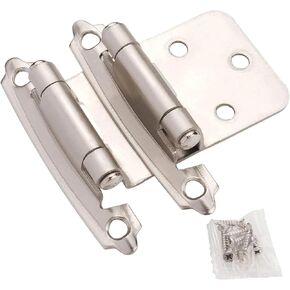 3/8Inch Cabinet Hinges Bright Nickel Big Bend Inside Embedded Sprung Kitchen Room Furniture Hardware 10Pcs in Saudi Arabia