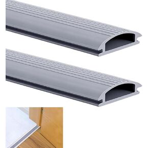 2 قطعة 36 بوصة إدراج استبدال الفينيل لعتبات الألومنيوم ارتفاع قابل للتعديل مع الأختام 1-5/16 × 3/8 إدراج استبدال الفينيل للجبهة تحت الباب الطقس تجريد الختم الخارجي in Kuwait