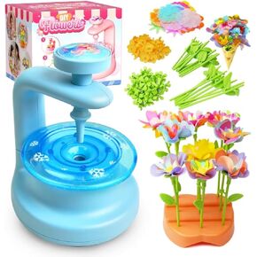 ألعاب زهرة النسيج DIY-الحرف اليدوية للفتيات والفنون والحرف اليدوية للأطفال الذين تتراوح أعمارهم بين 4-8 8-12 ، لعبة Perfect Party Activity ، هدايا عيد ميلاد للفتاة (الأزرق) in Kuwait