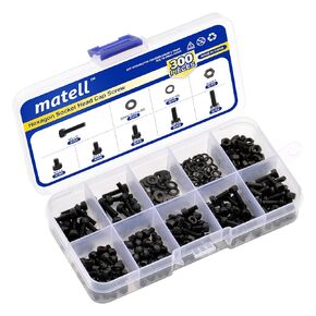 matell M3 Metric Black Hex Socket Head Cap Screw Assortment,Grade 12.9 Carbon Steel Screws Nuts and Washers Assortment,Washer kit,nut kit,Length 4/5/6/8/10/12mm in Kuwait
