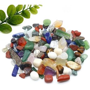 مجموعة حجر كريستال علاجي متعدد الألوان، 90 قطعة من الأحجار الكريمة، 0.5-0.8 بوصة أحجار متساقطة منتقاة يدويًا وكريستال للشفاء والريكي والتأمل والسحر والمنزل in Kuwait