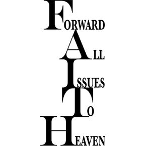 Newclew Faith, Forward All Issues to Heaven Wall Art Sayings Sticker Décor Decal Prayer Church Jesus Pray ((M) 22''x10'') in Saudi Arabia