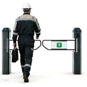 Automatic Public Entrance Turnstile with Radar Detection Swing Gate with Voice LED Indicators One-Way Access in Saudi Arabia