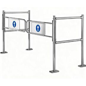بوابة أمان لمدخل السوبر ماركت، بوابة معدنية عالمية متأرجحة مع حاجز حماية، باب في اتجاه واحد لمتجر المكتبة (200 * 100 سم) in Kuwait