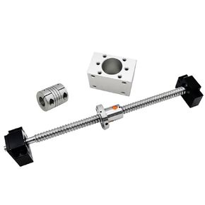 Linear Motion Ball Screw Machine Parts Rolled Ball Screw Set 1204 Ball Screw 600 700 800 900 1000 1100mm+SFU1204 Housing Bracket+ BK10 BF10 End Support + Coupling(1100mm) in Kuwait
