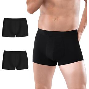 باتيوا سلس البول للرجال، ملابس داخلية قابلة للغسل ومقاومة للتسرب، منطقة امتصاص أمامية واسعة النطاق لتسرب المثانة 50 مل (5 عبوات، متوسط، أسود) in Kuwait