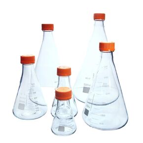 250 500 1000ml Graduated GG-17 Glass Flask with Orange Screw Cap Labrotary Glassware Experiment(2000ml Small Port) in Saudi Arabia