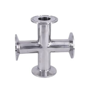 1" 25mm Pipe OD x 1.5" Tri Clamp Cross 4 Ways Splitter SUS 304 Stainless Fitting in Saudi Arabia