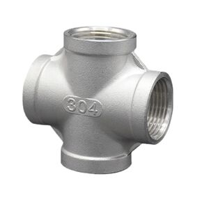 1/8 "1/4" 3/8 "1/2" 3/4 "1" 2 "3" BSP NPT أنثى الصليب 4 طريقة الفاصل 201 304 316 الفولاذ المقاوم للصدأ تركيب الأنابيب موصل مقرنة (BSPT SS316،2-1/2") in Kuwait