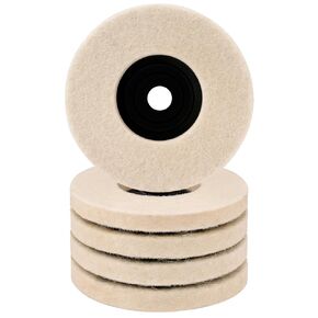 5 Pack 3 Inch Wool Felt Polishing Wheel Discs for Angle Grinder - Buffing Pads for Metal, Aluminum, Stainless Steel, Chrome, Jewelry, Automotive Polishing in Kuwait