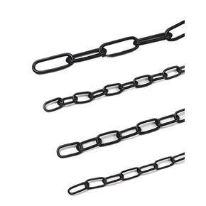 1 قطعة 1/5/10 متر طويل أسود اللون سلسلة سلك ديكور ضياء 1.5 مللي متر 2 مللي متر 3 مللي متر معدن الحديد شكل بيضاوي دائري معلق سلاسل الارتباط (سلك 3 مللي متر ، 5 متر) in Kuwait