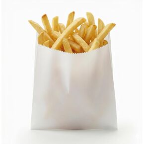 Food Service Paper Bags for Fries, Hashbrowns & Hot Foods - 5.5x4 inch, 1000 Count White Takeout Bags in Saudi Arabia