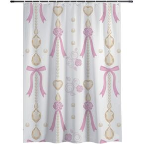 ستارة دش على شكل زهور وردية مع خطافات، ستارة دش صيفية مقاومة للماء للمزرعة، ستائر أفريقية من القماش قابلة للغسل لقضاء العطلات في إكسسوارات الحمام بوهو 72 × 72 بوصة in Kuwait