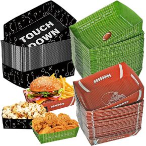 48PCS Superbowl Party Decorations,5lb Large Serving Boats for Football Party Decorations, Football Paper Food Trays, Superbowl Party Supplies in Kuwait