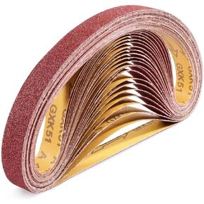 320 Grit Sanding Belts, Belt Sander 1-1/2" x 30" Aluminum Oxide Sanding Belt for Pipe Tube Polisher Sander Grinde 30 Pack in Kuwait