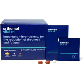 Orthomol Vital M Vial-مكملات فيتامين للرجال لمدة 30 يومًا مع A و B و C و D و E و K و Eodine و Omega-3-يدعم الطاقة والحيوية الذكور in Kuwait
