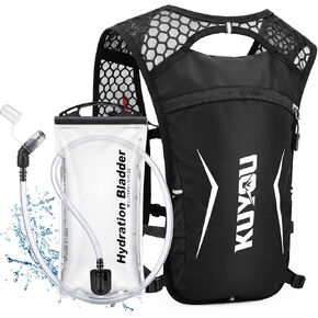 KUYOU Running Vest for Women Men, Lightweight Hydration Backpack with 2L Water Bladder, Adjustable Chest Straps Water Backpack for Trail Running Hiking Cycling Marathon in Kuwait