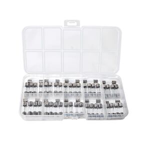 Riseuvo 50 PCS Fast-Acting Glass Fuses - 5 x 20 mm (0.2 x 0.79 in), 125 V Quick-Blow Assortment Kit (2A 3A 5A 8A 10A) for Christmas Tree & Indoor/Outdoor String Lights, Electronics Repair in Kuwait