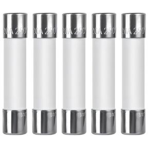 مصهر الميكروويف - 20 أمبير 250 فولت من السيراميك ذو النفخ البطيء، بديل مباشر لـ GE WB27X10388، مناسب عالمي للدوامة وكينمور ومعظم العلامات التجارية للميكروويف، 6 مم × 32 مم - 6 قطع in Kuwait