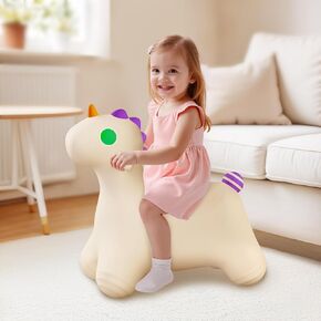 زملاء نطاط يونيكورن القفز الحصان ، فتيات صغيرات قابلين للنفخ ، لعبة قاشي على الحيوانات ، ركوب الأطفال الداخلي على الحارس ، لعبة الأطفال في الهواء الطلق ، هدايا عيد الميلاد الأولى لمدة 18 شهرًا 2 3 4 سنوات in Kuwait