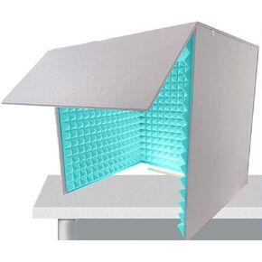 Portable Vocal Booth,Isolation Booth,Sound Booth,Desktop Soundproof Cover,Self Made Sound Recording Studio Equipment,Microphisolation Absorbing Shield,for Studio Desk,Recordin,Blue in Kuwait