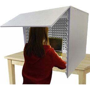 مكعب إسفنجي للميكروفون، غرفة كشك عزل الصوت، كشك تسجيل محمول، غطاء عازل للصوت لسطح المكتب، إسفنج ماص عالي الكثافة، للاستوديو والمدونة والصوت، أخضر-80 * 80 * 80 سم in Kuwait