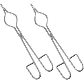 Mobestech 2pcs 40cm Stainless Steel Crucible Tongs Set – Thickened Ceramic and Chemical Crucible Clamps for Jewelry Casting, Metal Melting, and Laboratory Use in Kuwait
