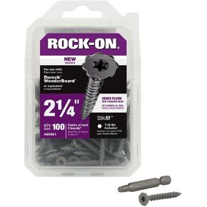 Rock-On 23321#9 بواسطة 2-1/4 بوصة براغي لوحة أسمنتية ذات رأس مسنن (100 حزمة) in Kuwait