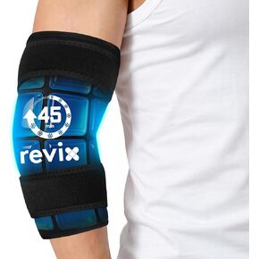 لفافة ثلج الكوع من REVIX للأباريق، لفافة ضغط باردة تدوم طويلاً لمدة 45 دقيقة مع تصميم جل شبكي للثلج للرياضيين، لفافة ثلج جل قابلة لإعادة الاستخدام لمرفق التنس ومرفق لاعب الجولف وتعب العضلات in Kuwait