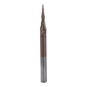 Tungsten Steel Cone End Mill, Excellent Chip Removal, High Surface Finish, for CNC Engraving Machine, Plywood Hardwood Acrylic Cutting Tools (R0.25*15*D4*50) in Kuwait