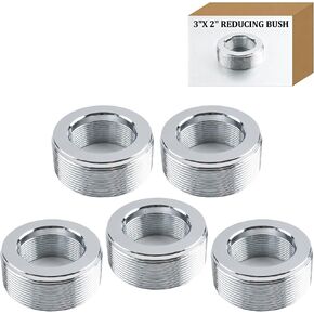 1-Pack 3" to 2" Trade Size Steel Reducing Bushing for Rigid & IMC Conduit, Heavy-Duty Alloy Steel Threaded Reducer with Rolled Edge Corrosion Resistant Fitting for Industrial Electrical Systems in Kuwait
