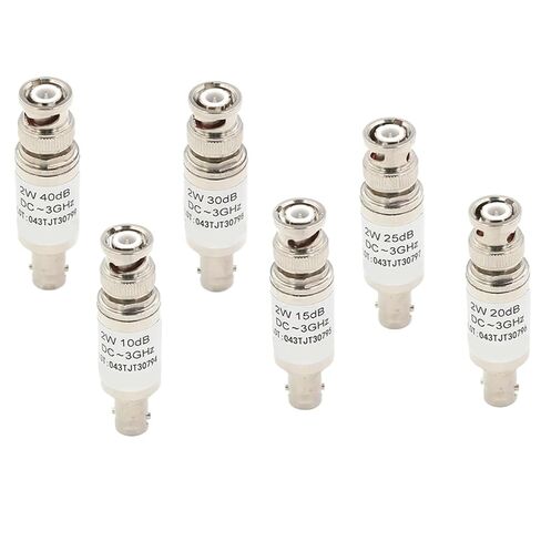 1 قطعة 2 واط مستقيم BNC مخفف الترددات اللاسلكية المحورية ، تيار مستمر إلى 3 جيجا هرتز ، 1 ديسيبل ، 3 ديسيبل ، 6 ديسيبل ، 10 ديسيبل ، 15 ديسيبل ، 20 ديسيبل ، 25 ديسيبل ، 30 ديسيبل ، 40 ديسيبل (BNC 2 واط 25 ديسيبل) in Kuwait