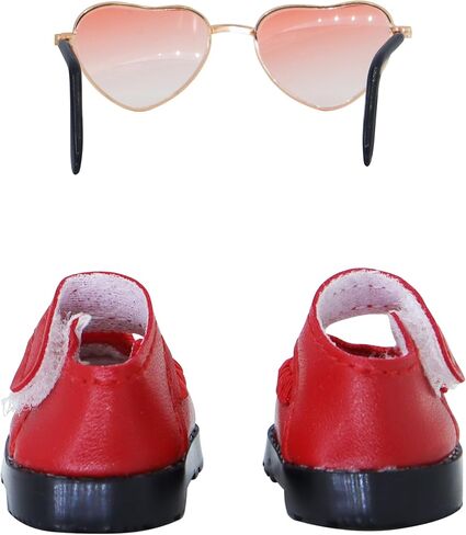 مناسبة لمجموعة ملحقات ملابس الدمية التي تبلغ مساحتها 17 سم وأحذية جلدية مشبك ومجموعة من قطعتين (Brown2) in Kuwait