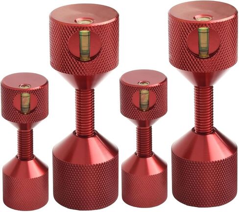 Aluminium Flange Two Hole Pins 1-1/8" and 1-5/8" with Built-in Level, 2 Hole Flange Alignment Pin with Anodized Oxide Finish(Red 4 PCS) in Kuwait