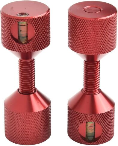 Aluminium Flange Two Hole Pins 1-1/8" and 1-5/8" with Built-in Level, 2 Hole Flange Alignment Pin with Anodized Oxide Finish(Red 4 PCS) in Kuwait