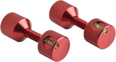 Aluminium Flange Two Hole Pins 1-1/8" and 1-5/8" with Built-in Level, 2 Hole Flange Alignment Pin with Anodized Oxide Finish(Red 4 PCS) in Kuwait