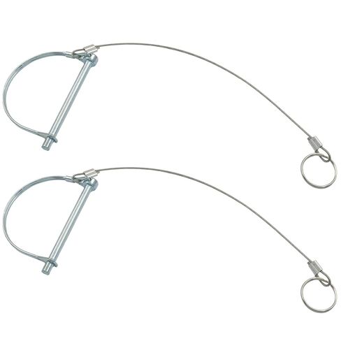 Luomorgo 2 Pack Trailer Coupler Locking Pins with Anti-Lost Rope Ring - 1/4" x 3.2" (6.3mm x 80mm) Hitch Pins for Farm, Lawn & Towing, Trucks & Equipment in Saudi Arabia