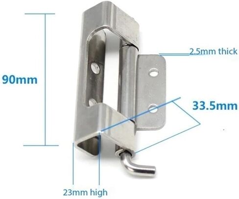 304 مفصلة من الفولاذ المقاوم للصدأ خزانة تبديل باب كهربائي CL283-4 1 قطعة in Kuwait