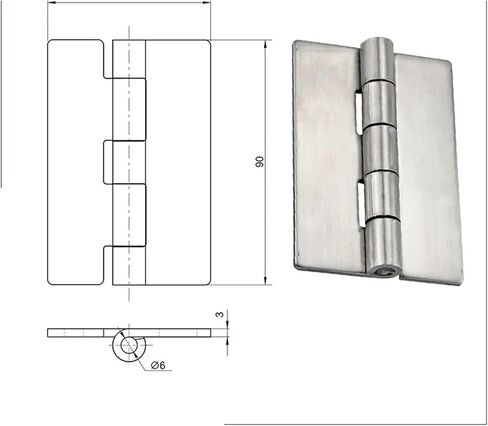 معدات آلات الأتمتة الصناعية 304 الفولاذ المقاوم للصدأ الحاملة محامل صامتة مفصلات 1 قطعة in Kuwait