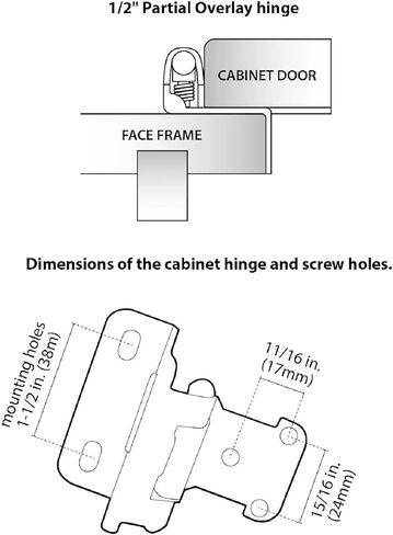 مفصلات خزانة 1/2 بوصة أجهزة أثاث غرفة المطبخ المخفية 10 قطع in Kuwait
