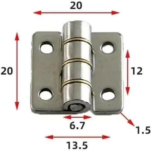 مفصلات صغيرة من الفولاذ المقاوم للصدأ سميكة 304 ملحقات الأجهزة والأثاث 10 قطعة in Kuwait